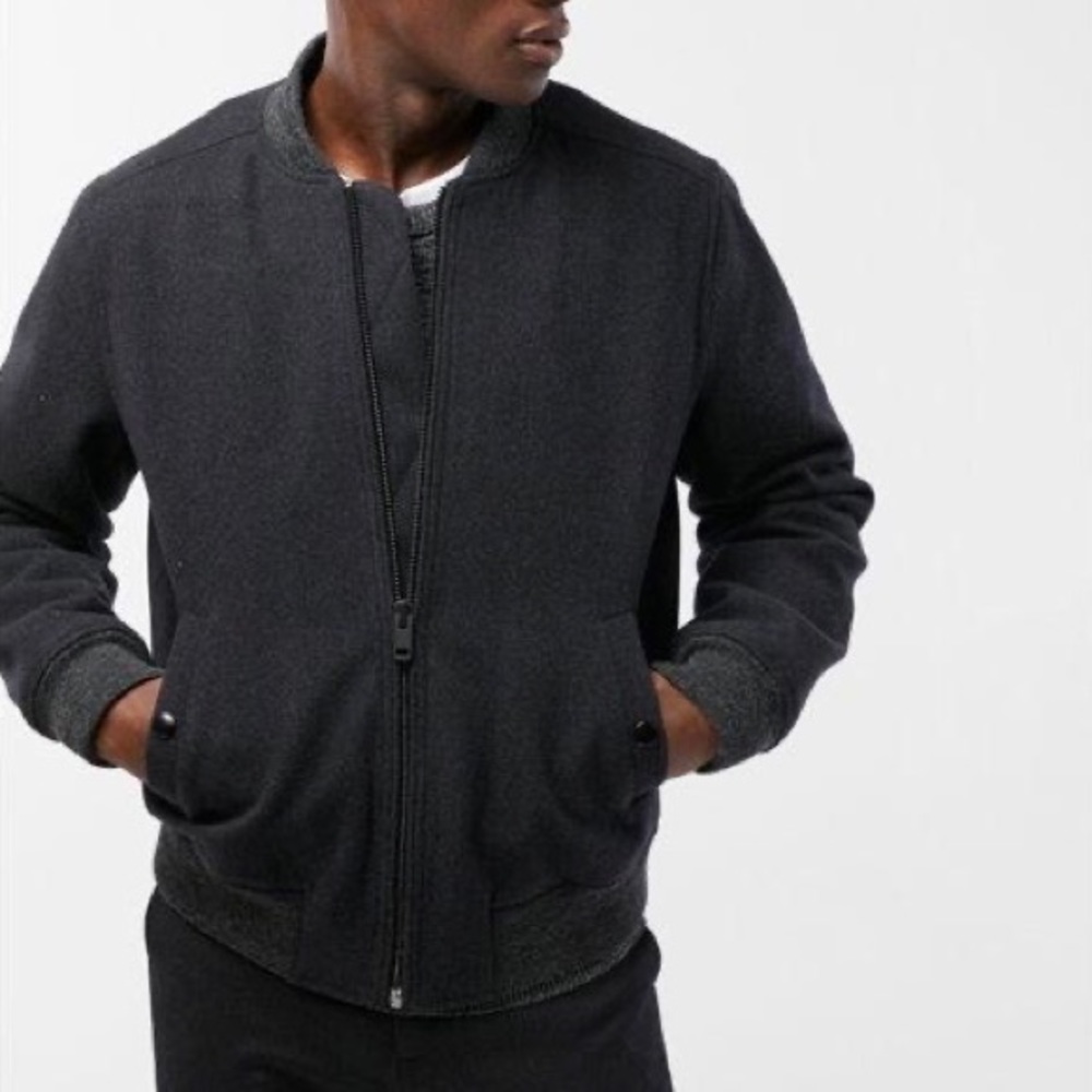 Express Men’s Wool Bomber Jacket
